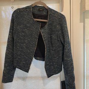 Blue tweed theory blazer/jacket